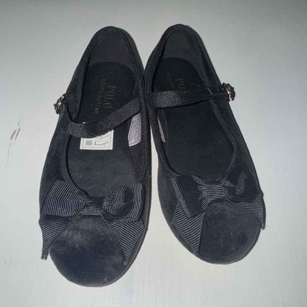 Girls’ Polo black velvet dress shoes - Picture 6 of 6